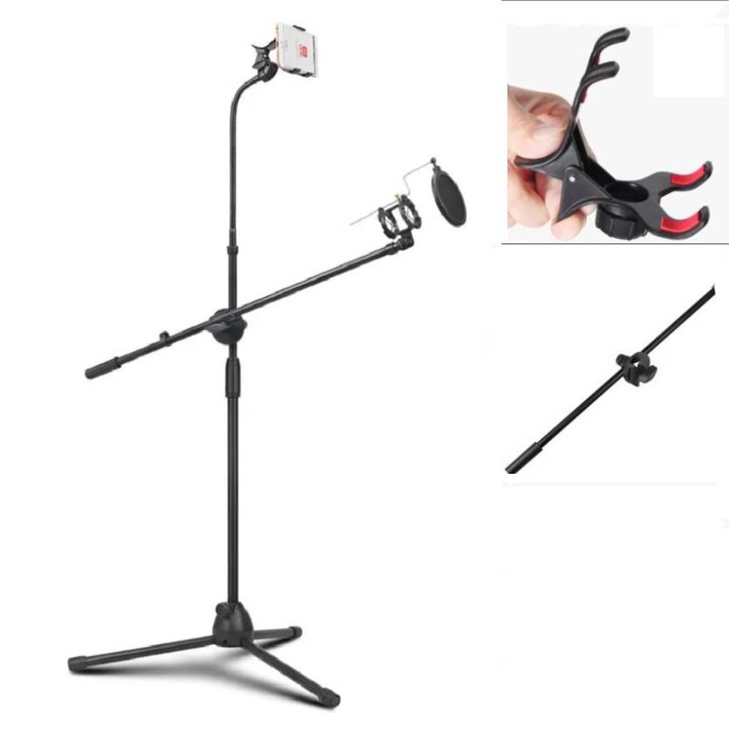 GENERICO - Soporte de Suelo Tripode para Microfono Celular Pedestal