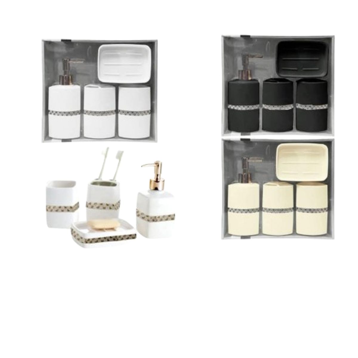 GENERICO - Set de 4 piezas para el baño