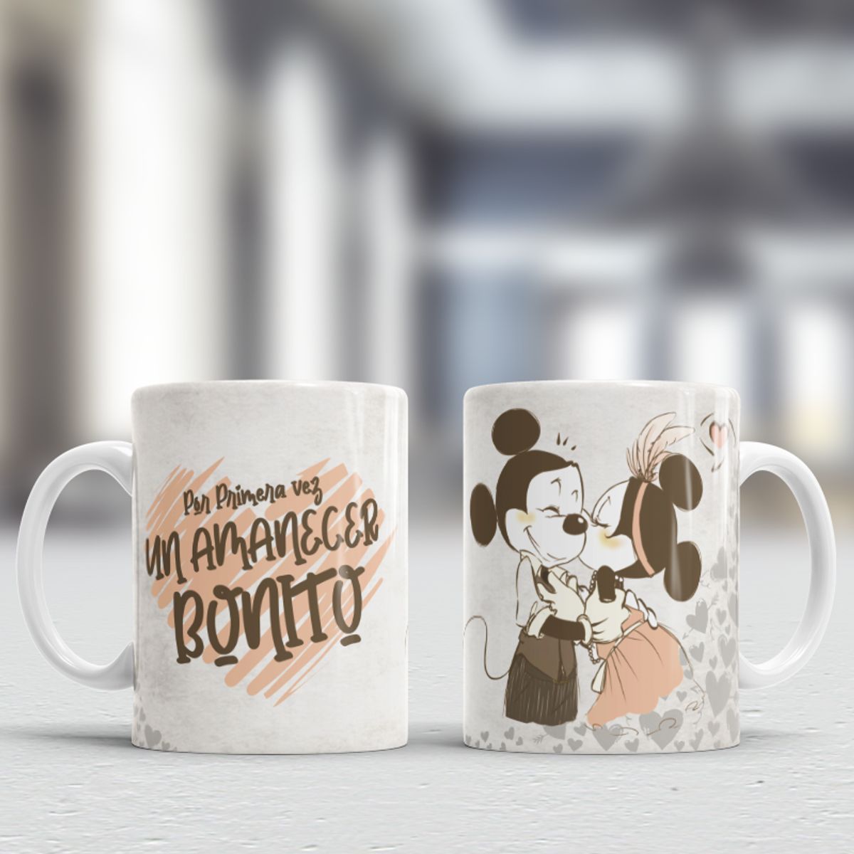 GENERICO - Taza de loza con diseño San Valentin 11oz