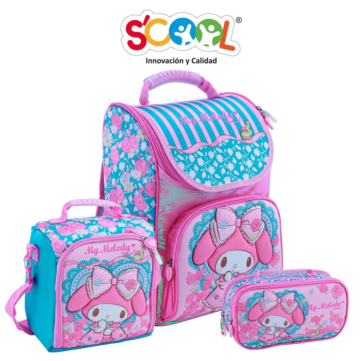 SCOOL - SET MOCHILA PICK SCOOL MAGIC PILLOW MY MELODY