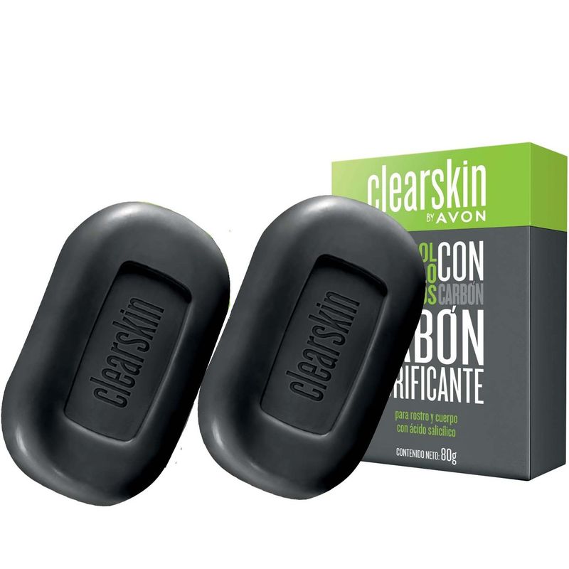 AVON - PACK X2 Clearskin Jabón Purificante Con Carbón