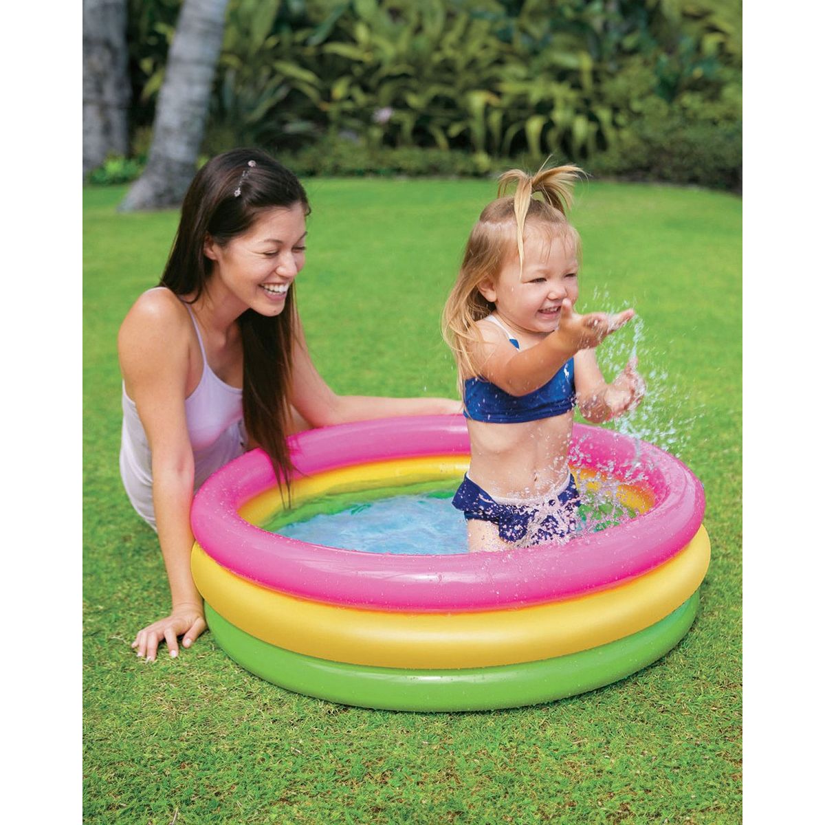 INTEX - Piscina Inflable 3 Aros Para Bebes Intex 86 X 25 Cm