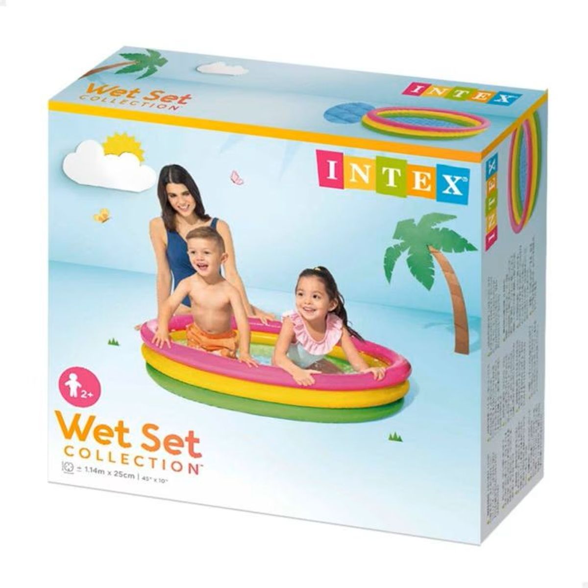 INTEX - Piscina Inflable 3 Aros Para Niños Intex 114 x 25 cm