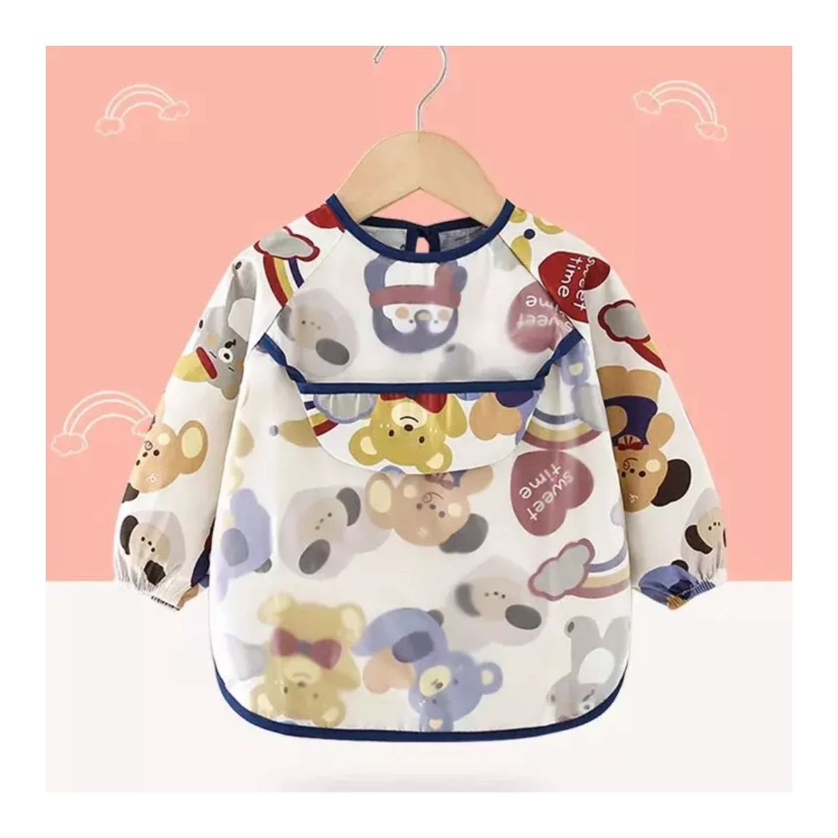 GENERICO - Babero Impermeable 18 a 24 meses Ositos