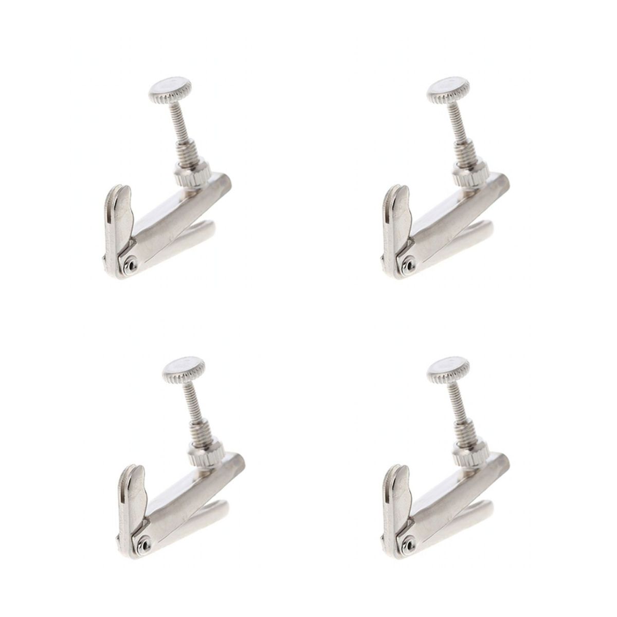 GENERICO - Set de 4 Microafinadores o reguladores plateados