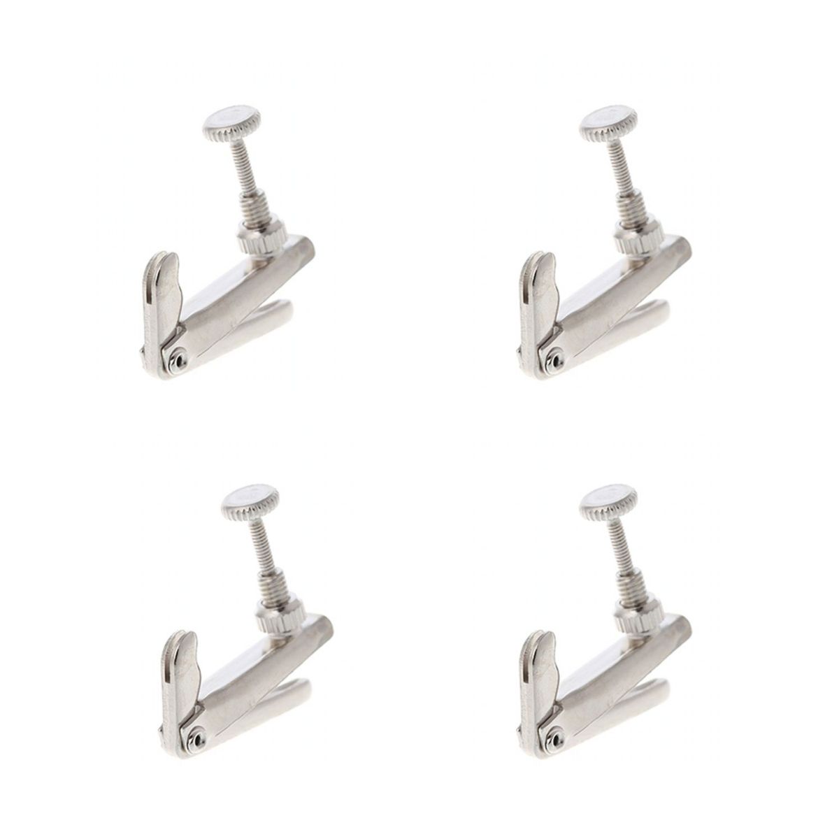 GENERICO - Set de 4 Microafinadores o reguladores plateados