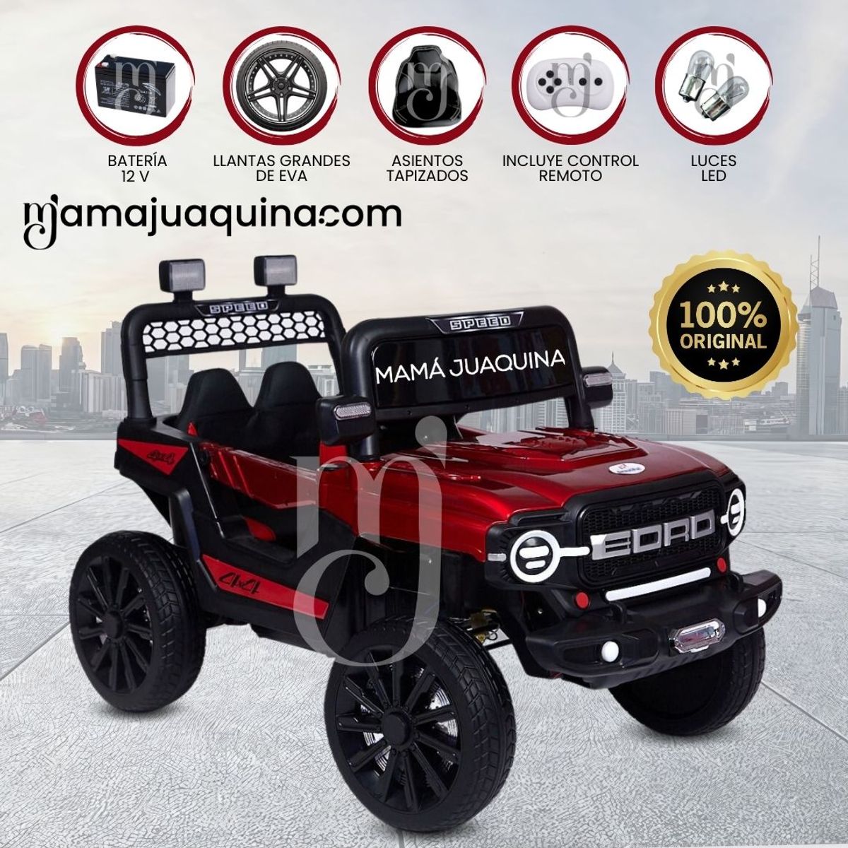 BEAUTIFUL - Carro a Batería para Niños «GRANDFORD» Red