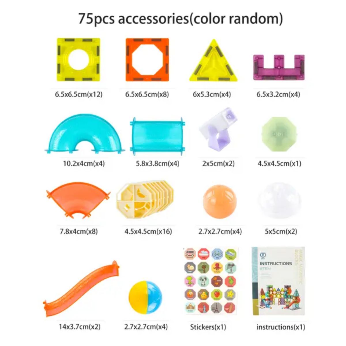 GENERICO - Bloques de construcción de castillos magnéticos Led