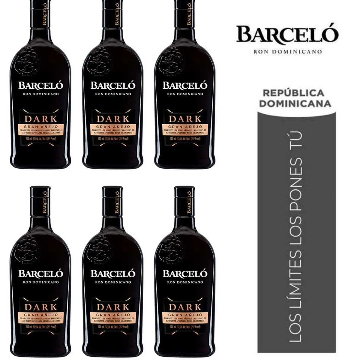 BARCELO - Ron Barceló Dark 700 ml - 6 UND