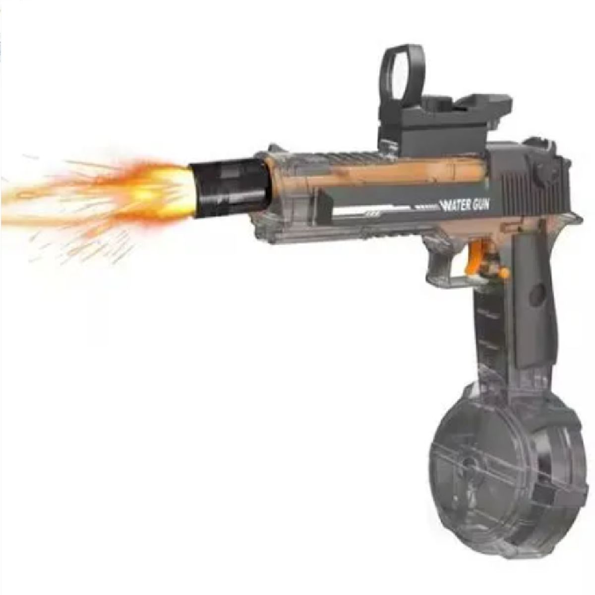 GENERICO - JUGUETE PISTOLA DE AGUA ELÉCTRICA  AUTOMÁTICA Y MANUAL NEGRO