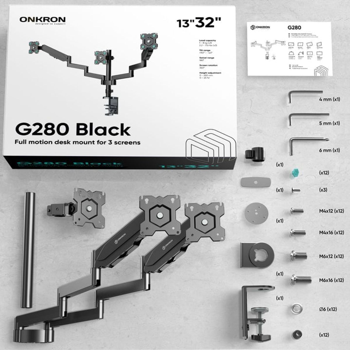 GENERICO - Rack soporte de monitor ONKRON G280