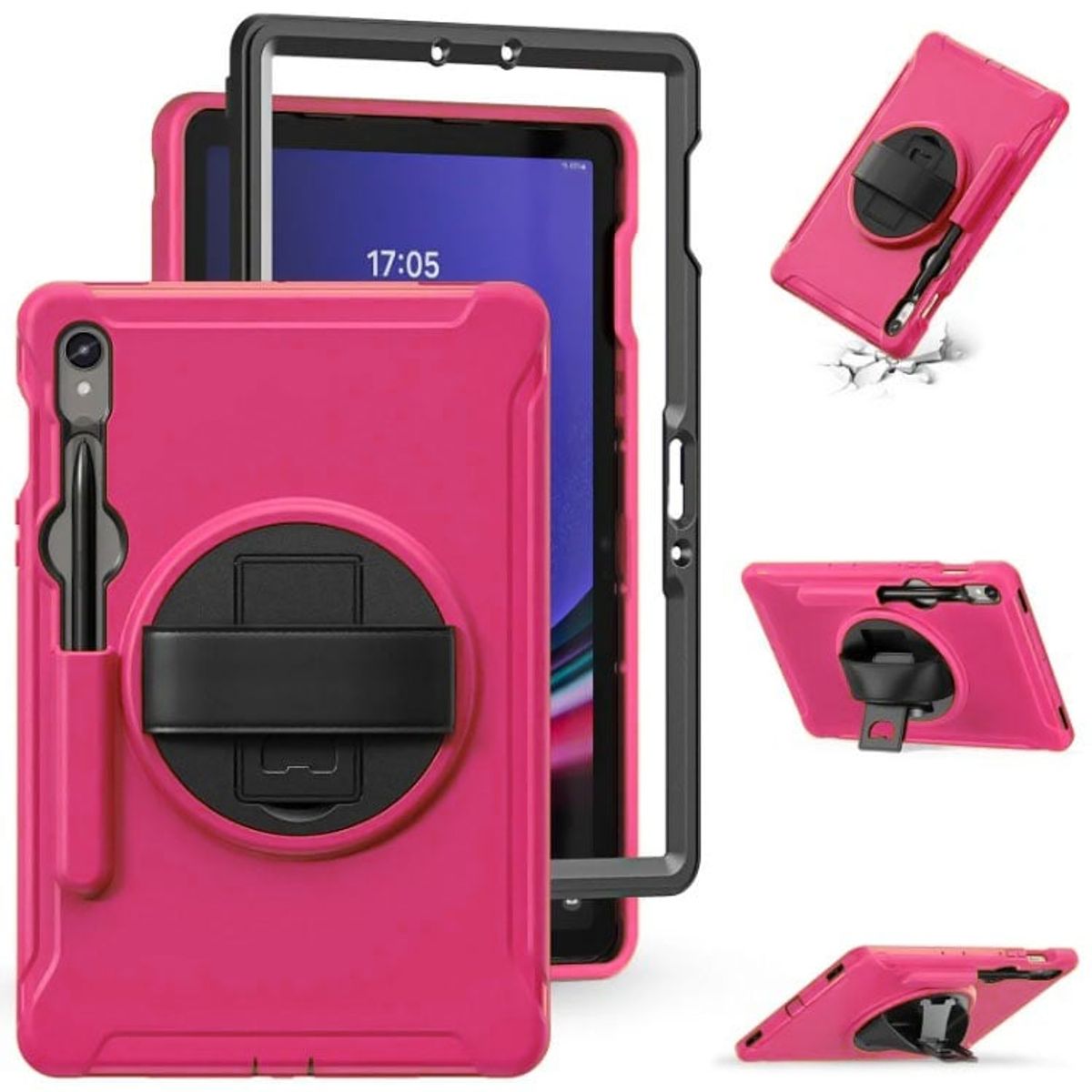 FUNDAANTIGOLPES - Funda Armor 360° para Tablet Samsung S9 - S9 FE Fucsia