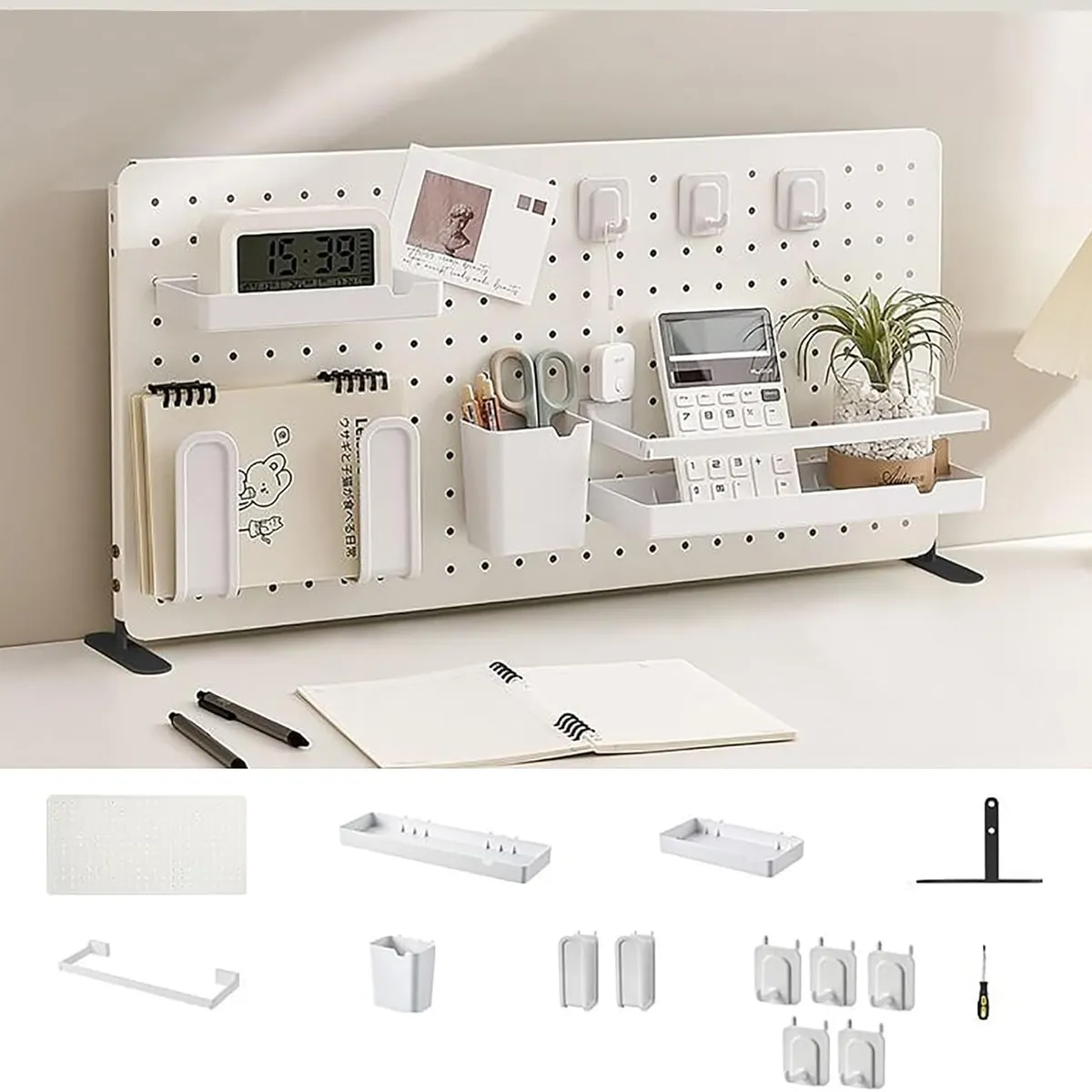 GENERICO - Tablero perforado para escritorio blanco