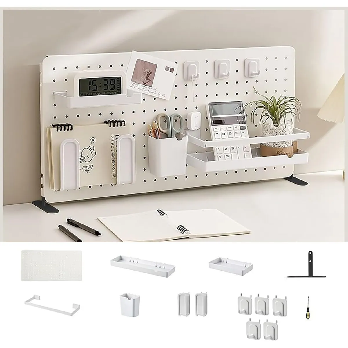 GENERICO - Tablero perforado para escritorio blanco