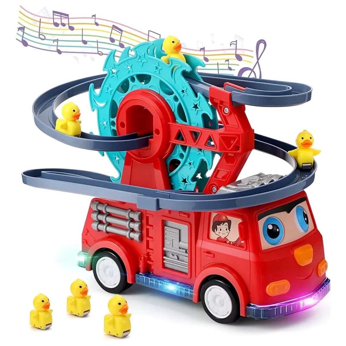 GENERICO - Juguete Carro De Bomberos Musical y Luces