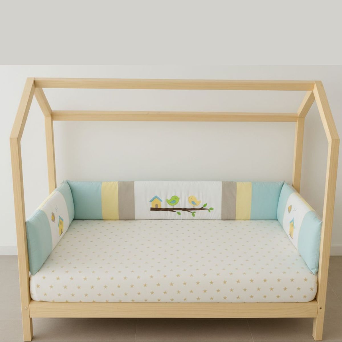 GENERICO - Protectores  Parachoques de cama cuna Montessori 1.5 plazas