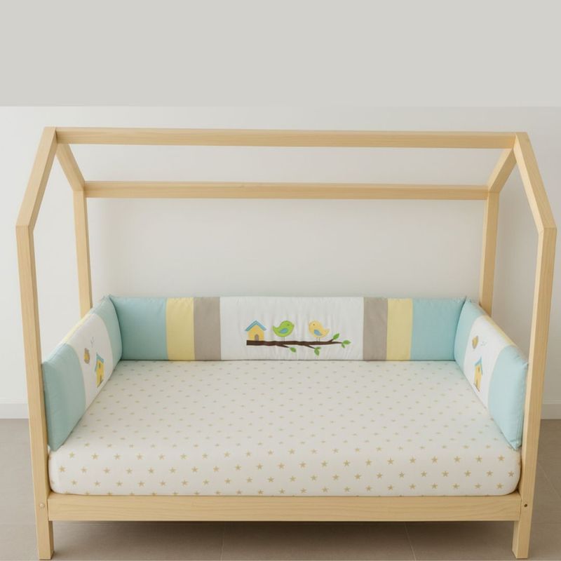 GENERICO - Protectores  Parachoques de cama cuna Montessori 1.5 plazas