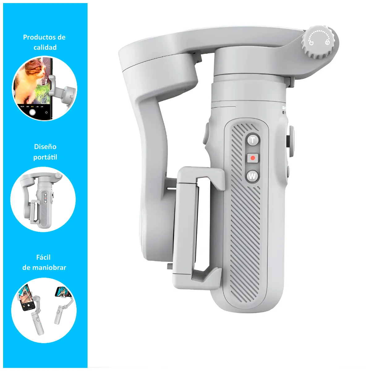 GENERICO - Estabilizador de teléfono celular con cardán de 3 ejes