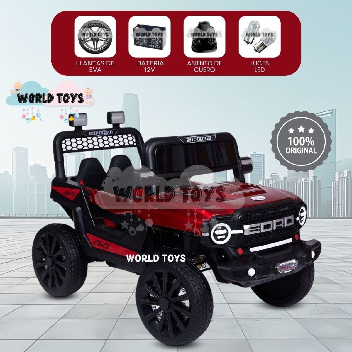 BEAUTIFUL - Carro a Batería para Niños «GRANDFORD» Red