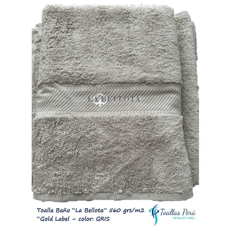 LA BELLOTA - Toalla de Baño "Gold Label" 560 grs/m2 "La Bellota" color: Gris