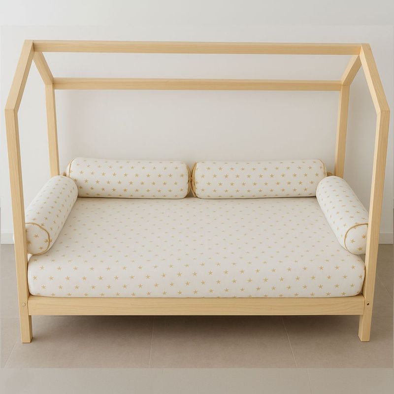 GENERICO - Bumpers Tubulares para cama  Montessori 1.5 Plz Estrellitas