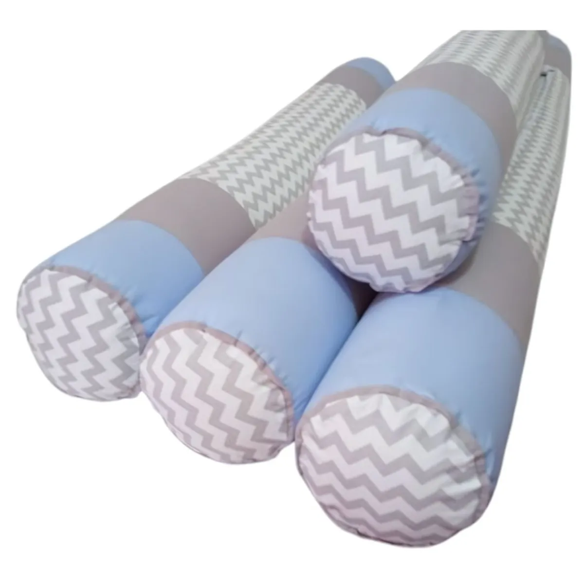 GENERICO - Bumpers Tubulares para cama  Montessori 1.5 Plz Zig Zag