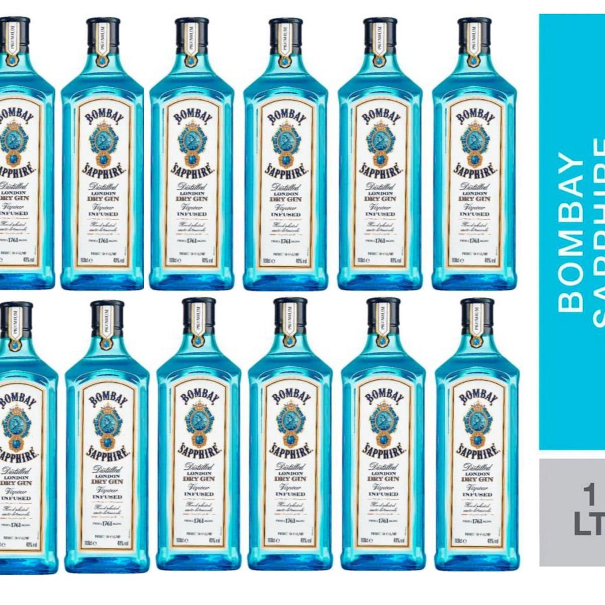 BOMBAY - GIN BOMBAY SAPPHIRE 1L - 12 UND