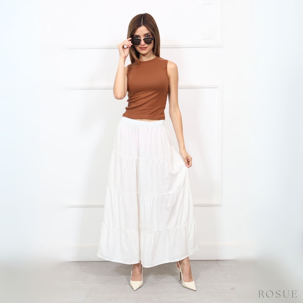 ROSUE - Falda Larga de verano mujer