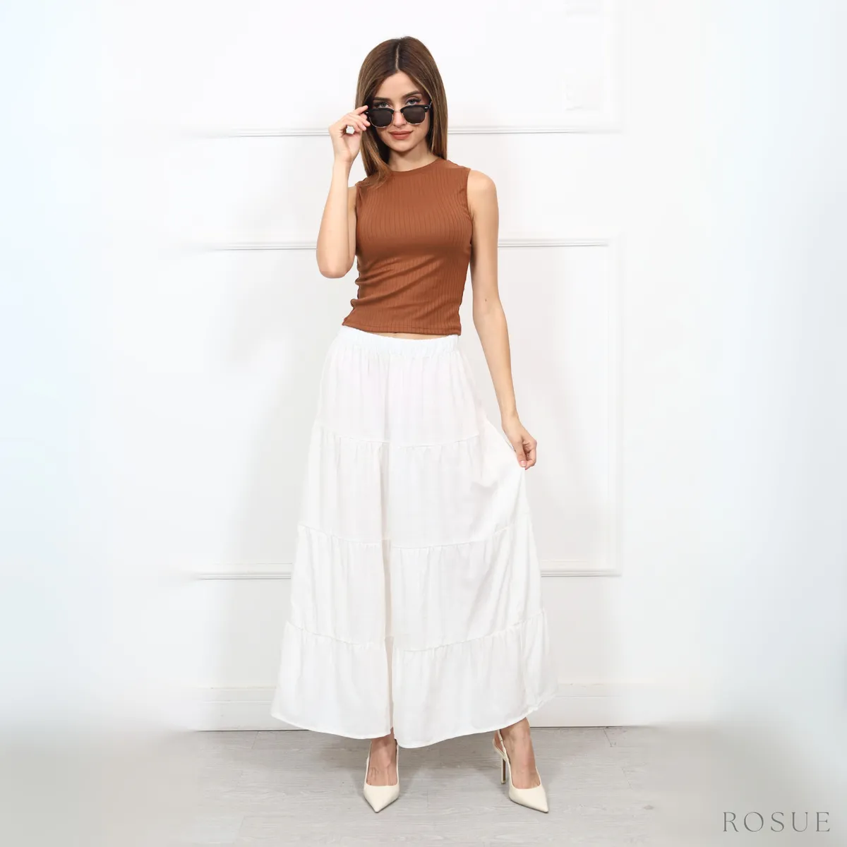 ROSUE - Falda Larga de verano mujer