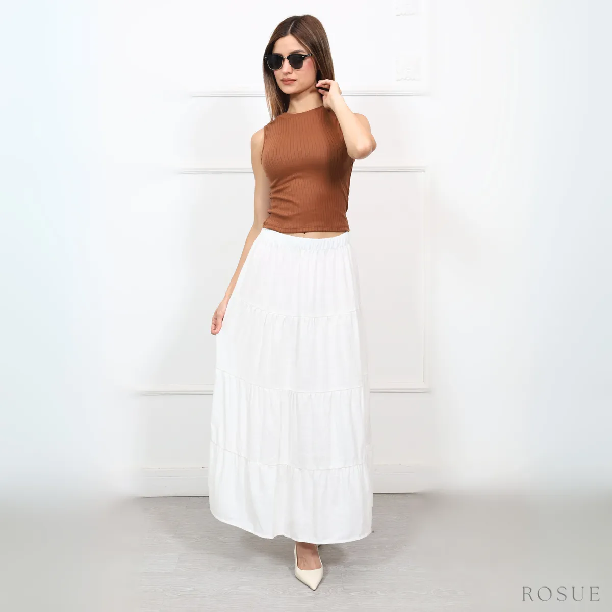 ROSUE - Falda Larga de verano mujer