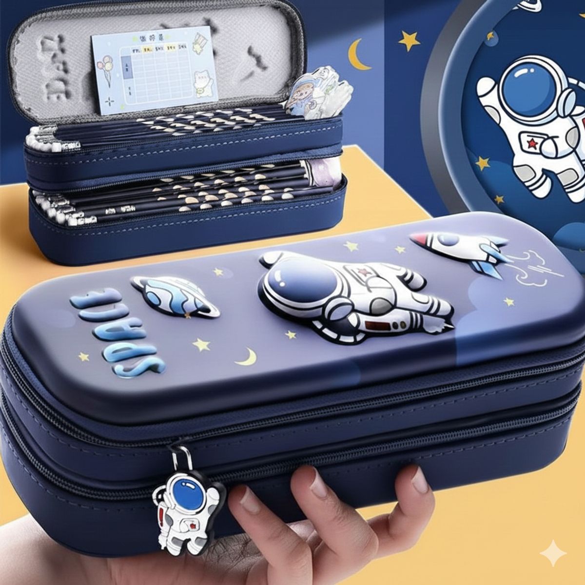 GENERICO - Cartucheras niños Kawaii 3D - Doble Compartimiento