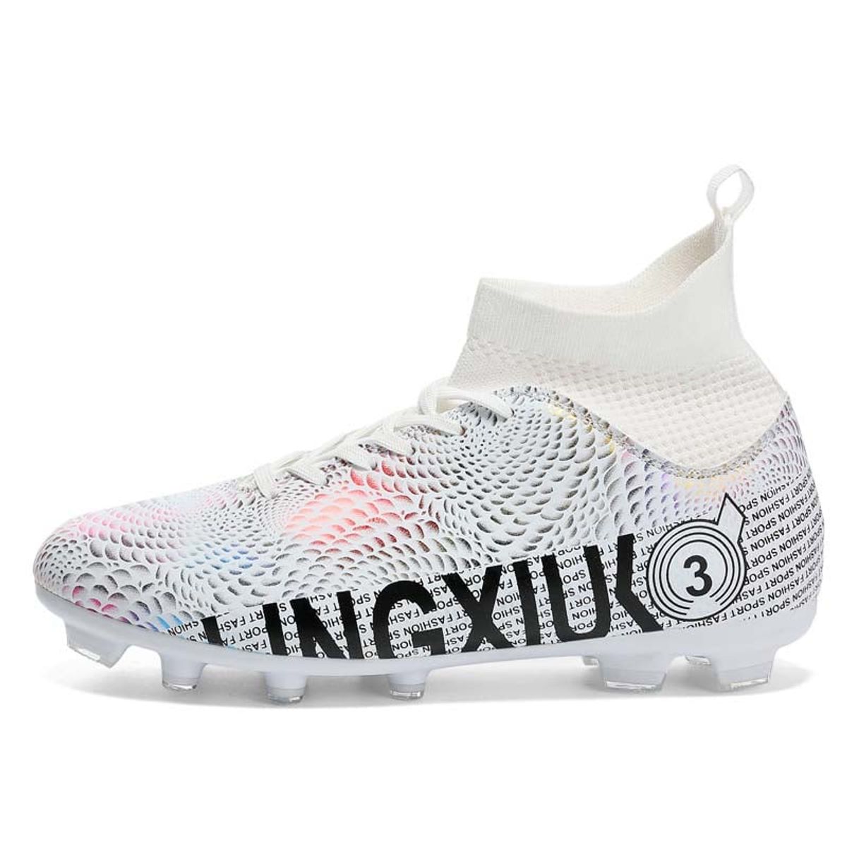 SHANDIAN - Zapatillas de Fútbol Hombre FG zapatos hombre Blanco