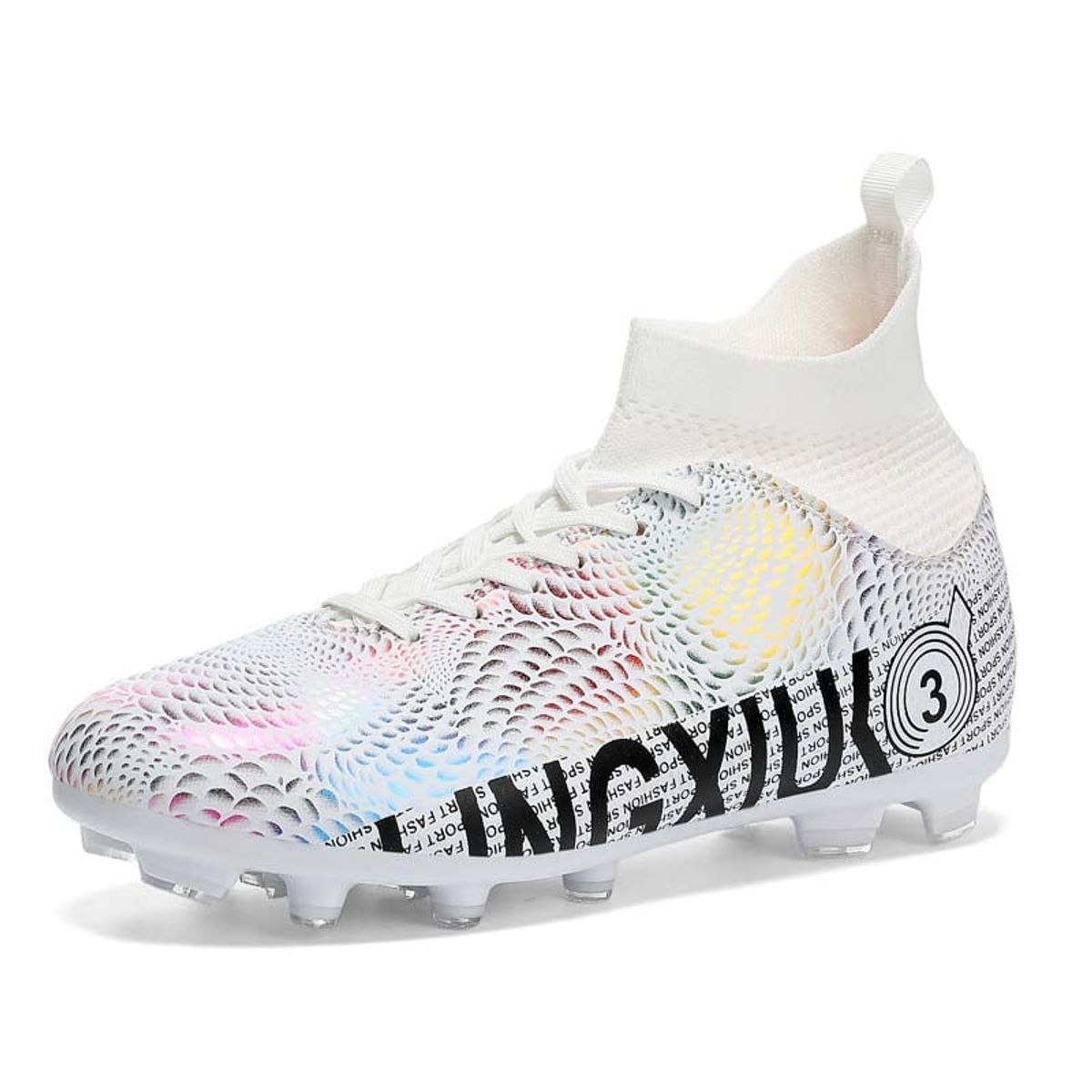 SHANDIAN - Zapatillas de Fútbol Hombre FG zapatos hombre Blanco