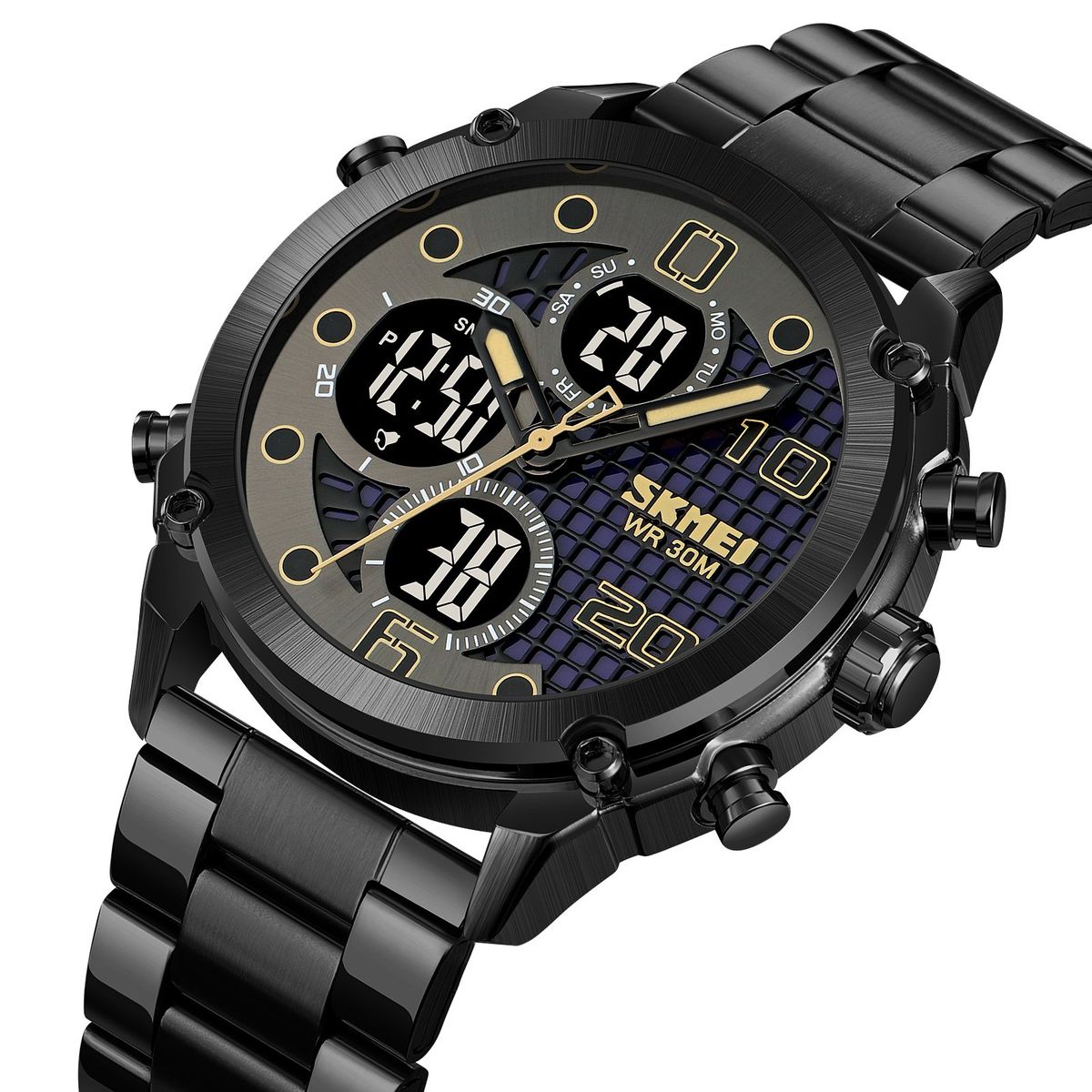 SKMEI - Reloj Skmei 1975 Negro Correa Acero Digital Analogo