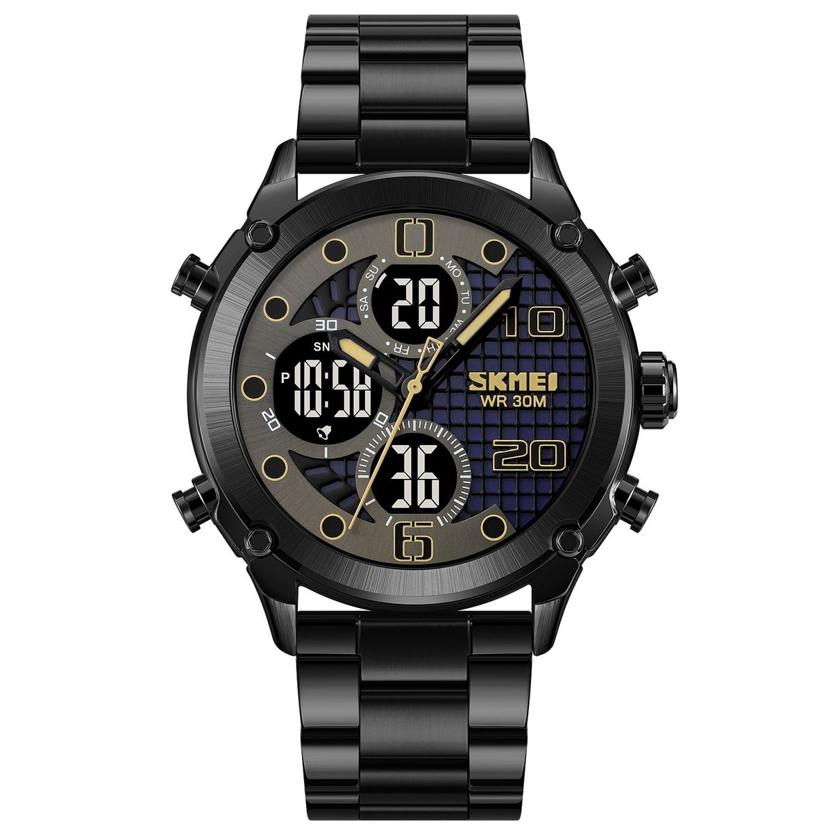 SKMEI - Reloj Skmei 1975 Negro Correa Acero Digital Analogo