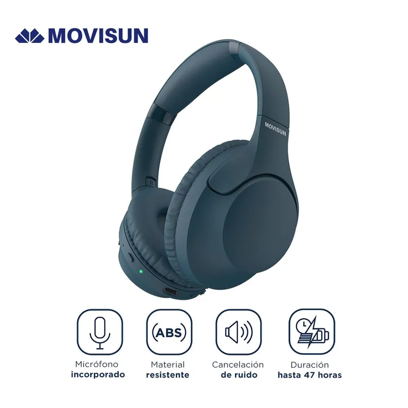 MOVISUN - Audífonos Bluetooth con Cancelación de Ruido Movisun Urban Rock 2