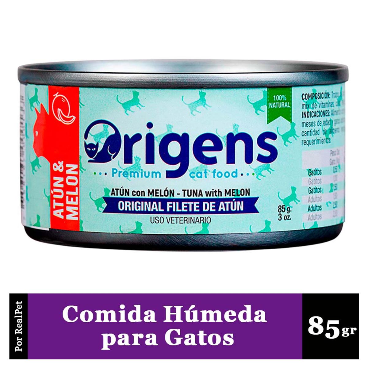 ORIGENS - Comida Húmeda para Gato Origens Filete Atún con Melón 85gr