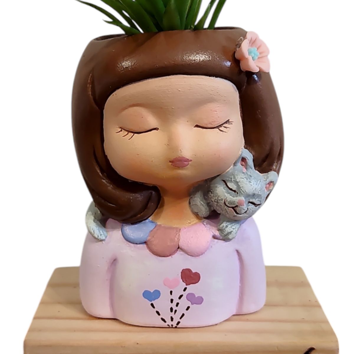 GENERICO - Maceta Macetero Mini Soñadora Pintada a Mano Present