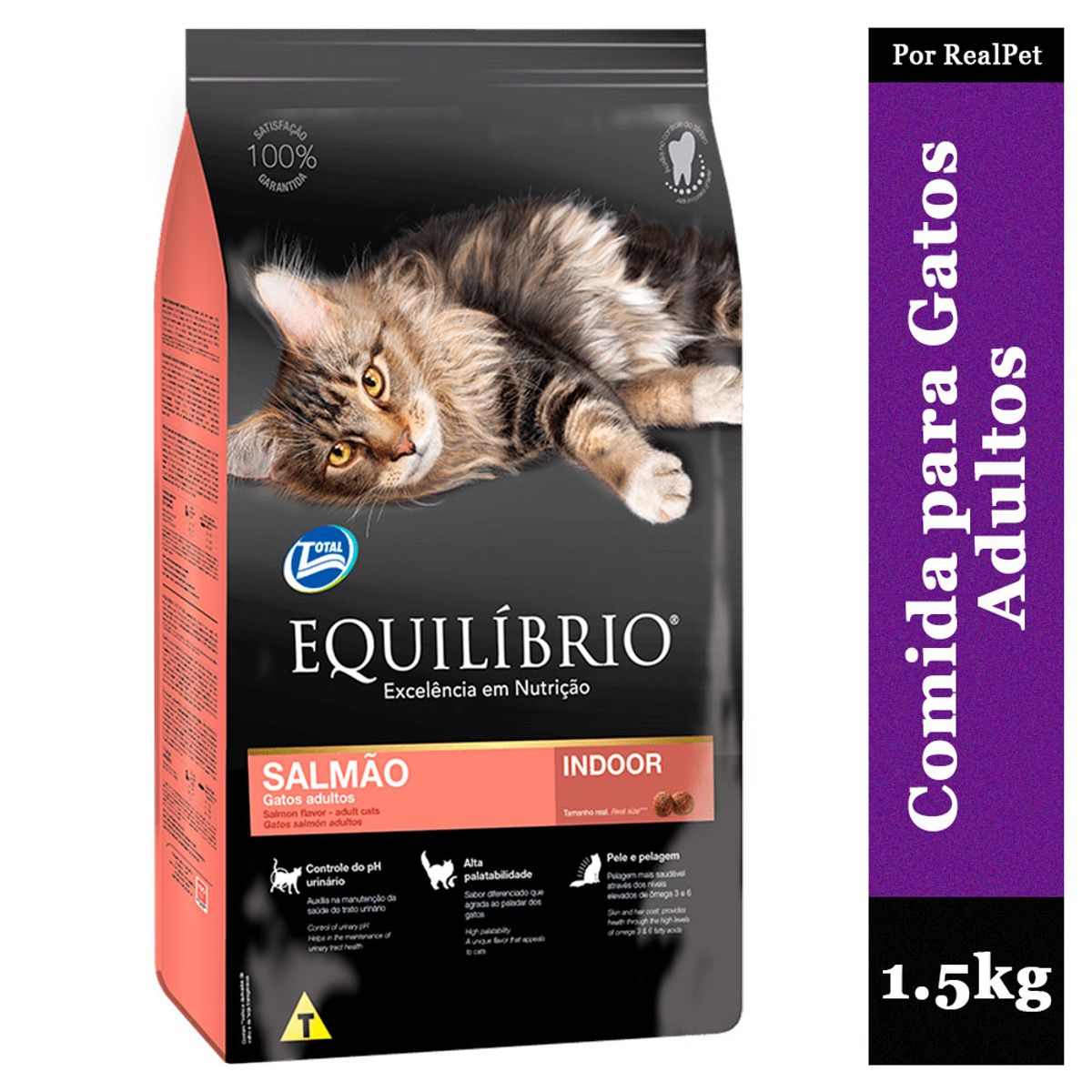 EQUILIBRIO - Comida para Gato Equilibrio Salmón Pelaje Sano  1.5 kg