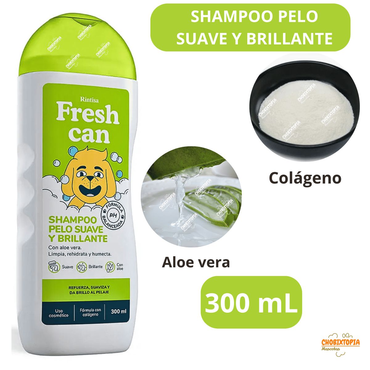 GENERICO - SHAMPOO FRESH CAN PELO SUAVE Y BRILLANTE 300ML