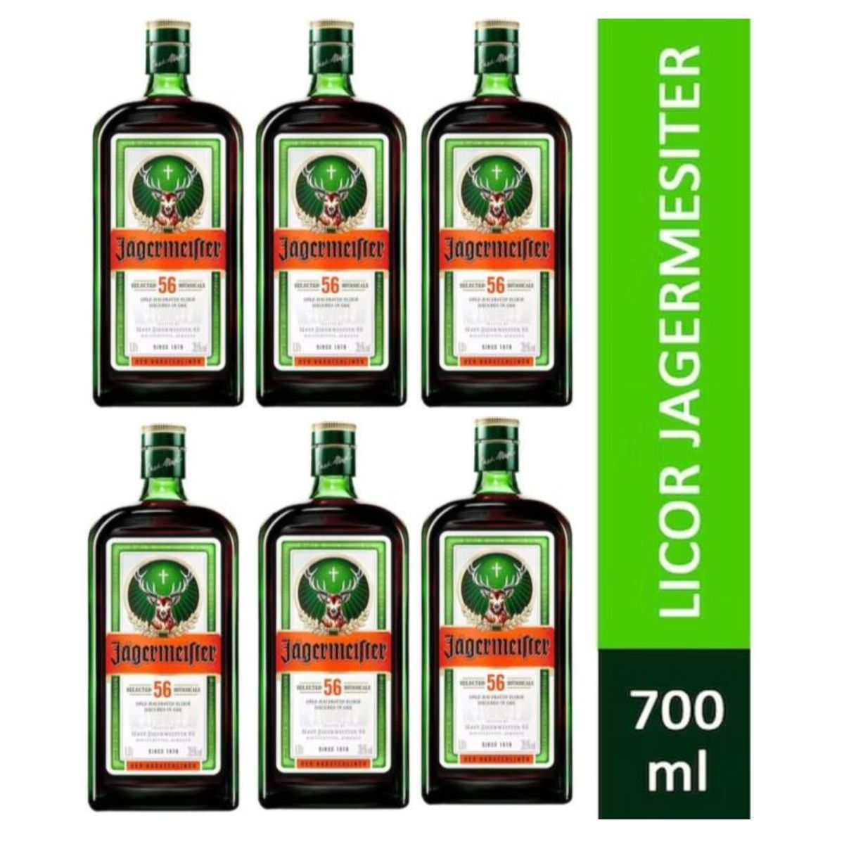 JAGERMEISTER - Licor Jagermeister 700ml - 6 UND