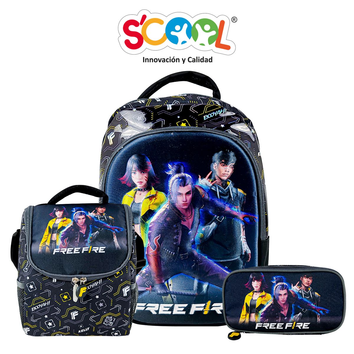 SCOOL - SET MOCHILA TOD SCOOL MAGIC OFICIO EVA 3D FREE FIRE