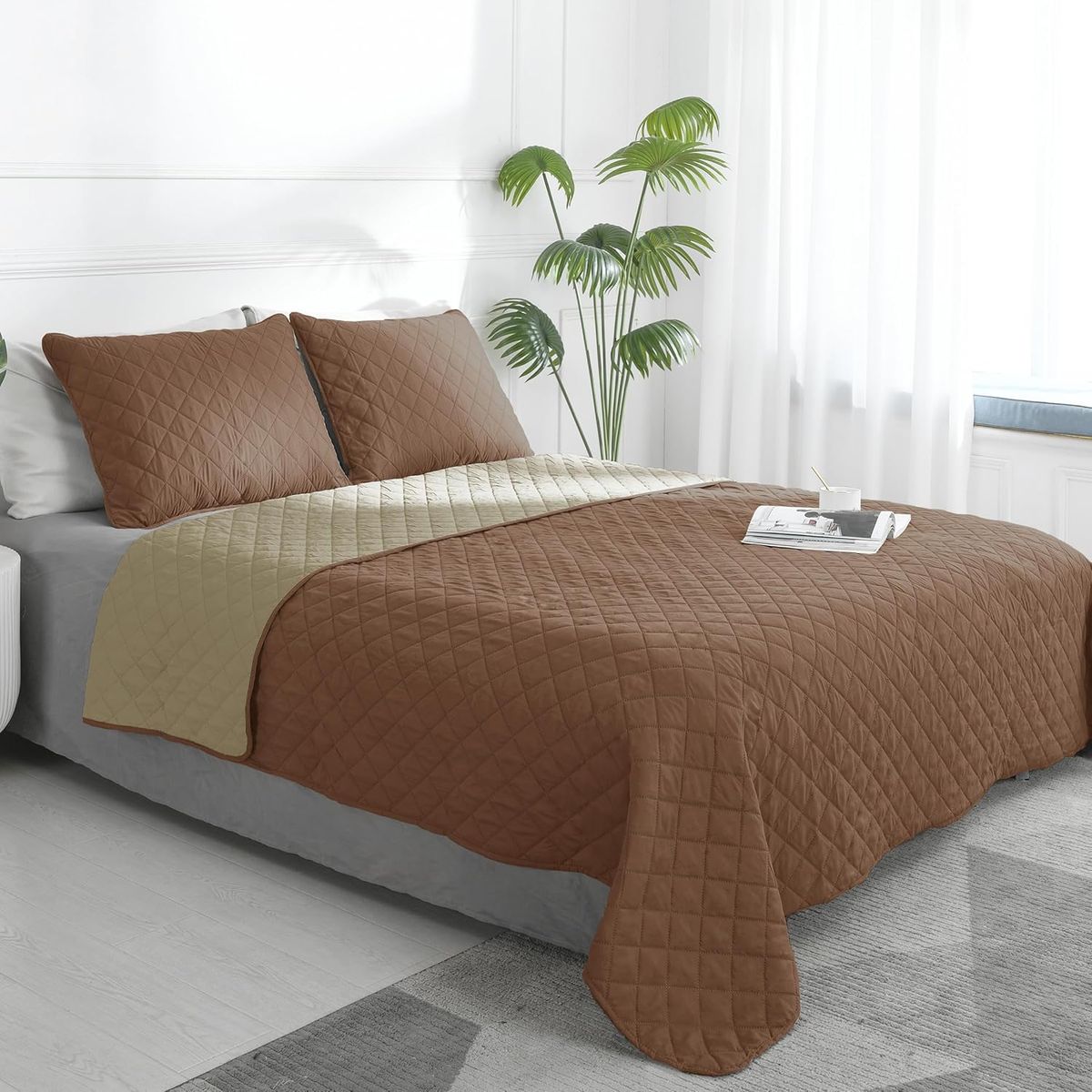 TEFI HOME - Quilt Deluxe Almendra+Beige KING