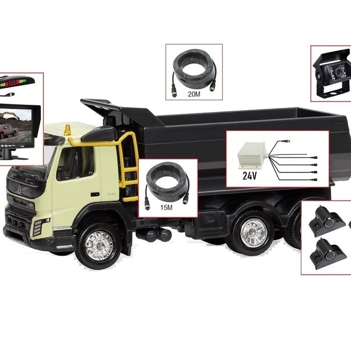 GENERICO - Pantalla Dvr Camara Sensor Proximidad Camion Volquete