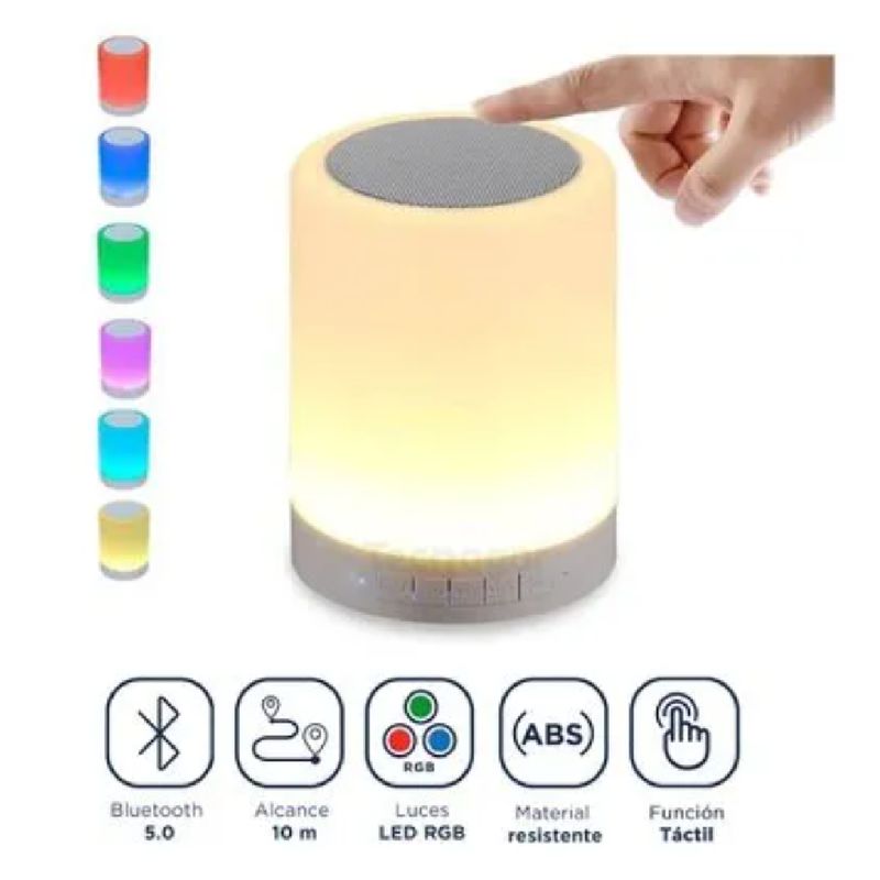 GENERICO - PARLANTE BLUETOOTH TOUCH LÁMPARA CON CONTROL DE COLOR TÁCTIL CON RGB
