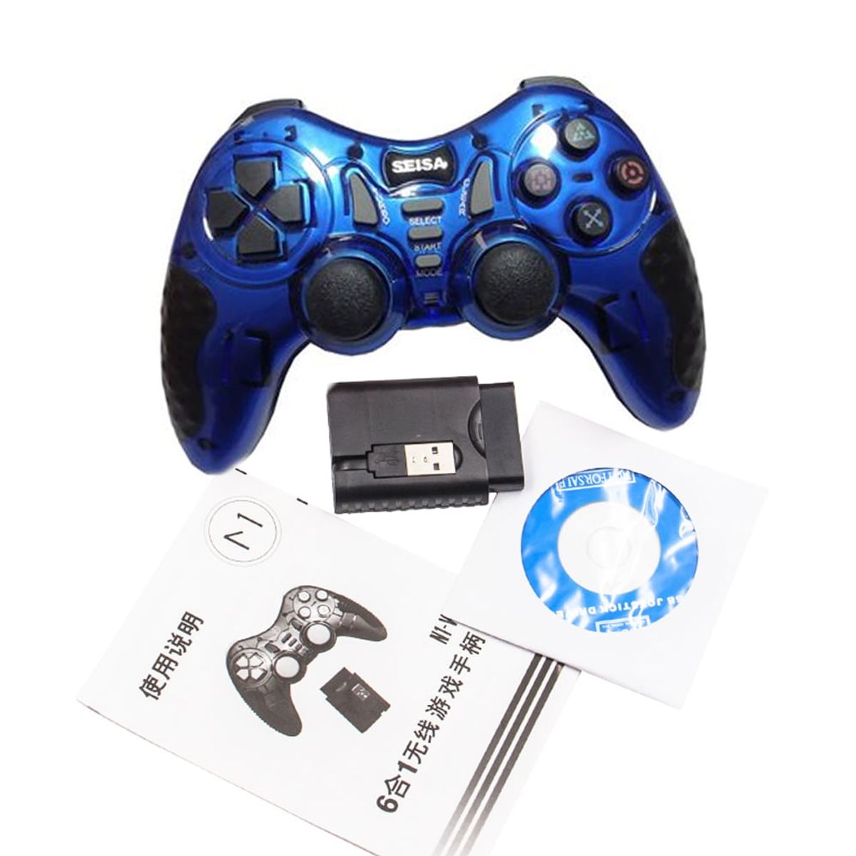 SEISA - Mando Bluetooth 6 En 1 para Teléfonos para Android / PC / PSII / PSIII
