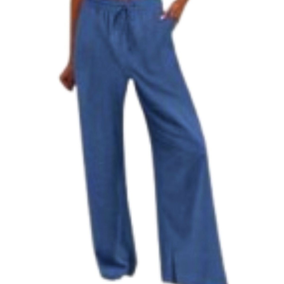 GENERICO - Pantalón palazzo lino para dama