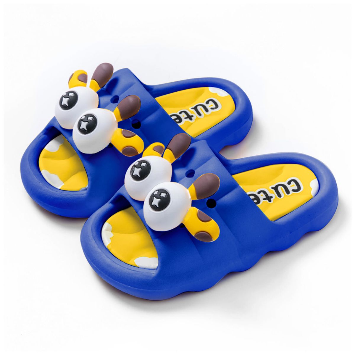 KELLER - Sandalias Kawaii para Niños Diseño 3D Jirafa Azul Z35