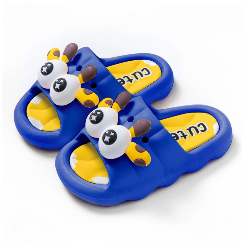 KELLER - Sandalias Kawaii para Niños Diseño 3D Jirafa Azul Z35