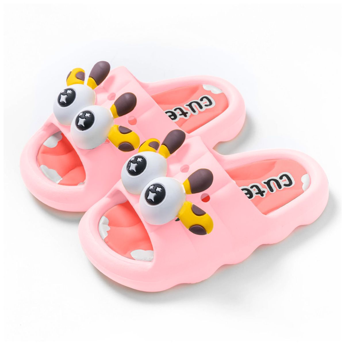 KELLER - Sandalias Kawaii para Niños Diseño 3D Jirafa Rosado Z35